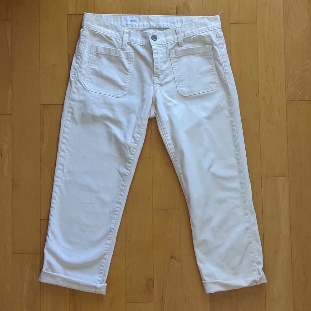 GAP cropped jeans beige color size w30 G2
